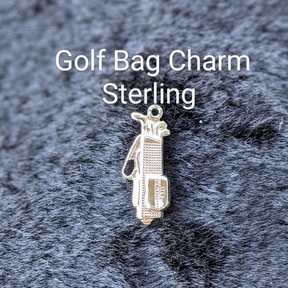 Golf Charm, Sterling Golf Bag, Golfing, pendant, Silver, .925, bracelet - Picture 6 of 6